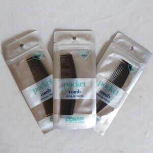 NEW IN PACKAGE CONAIR BRAND POCKET COMB LOT OF 3